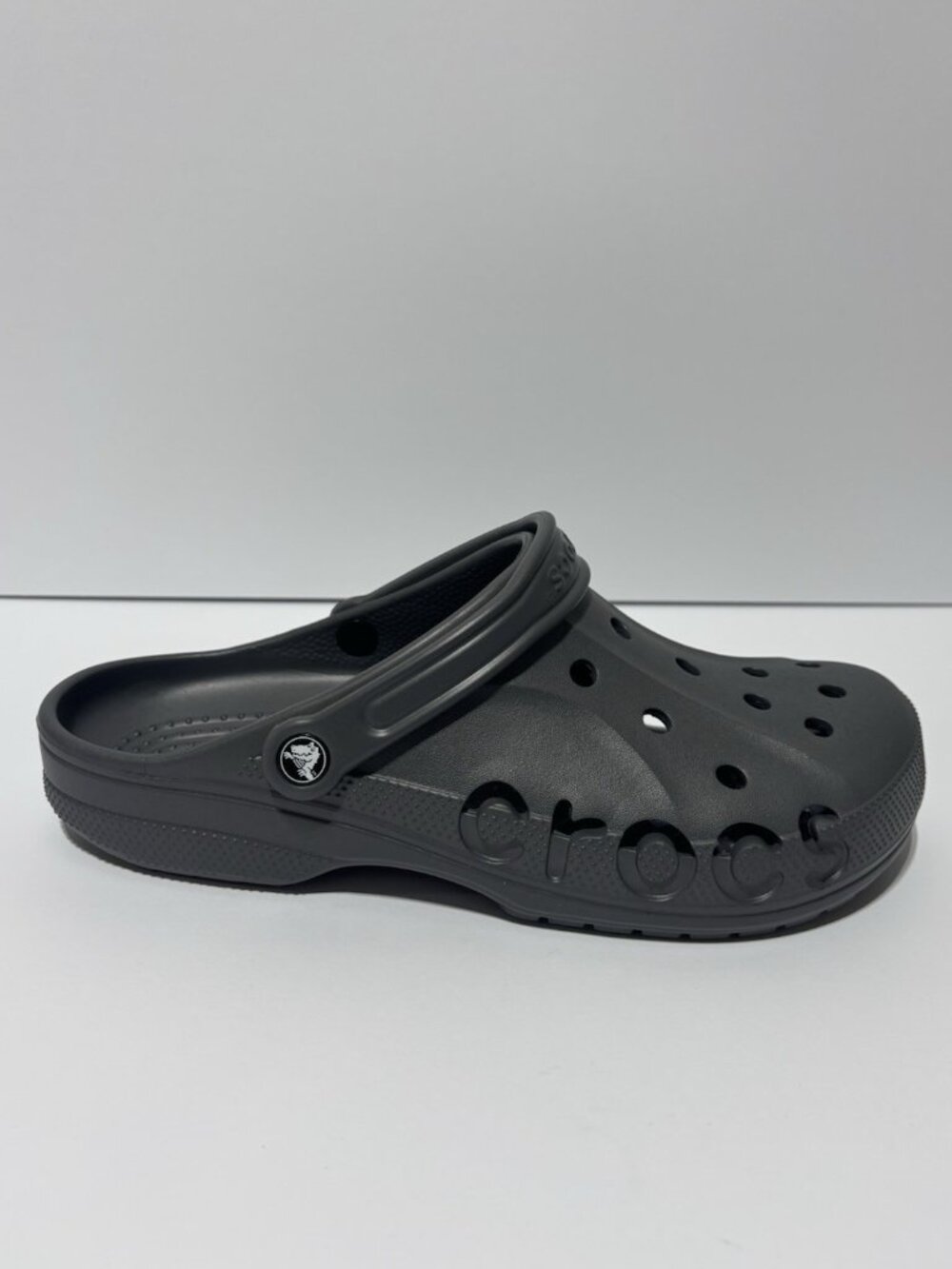 Crocs Men’s Baya Gray Slip-On Clogs, Size 12 M